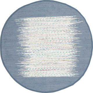 Safavieh Montauk MTK711 Ivory/Dark Blue Area Rug 6' Round