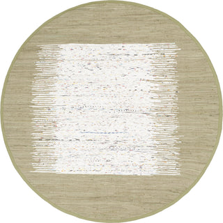 Safavieh Montauk MTK711 Ivory/Olive Area Rug 6' Round