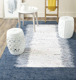 Safavieh Montauk MTK711 Ivory/Navy Area Rug Room Scene