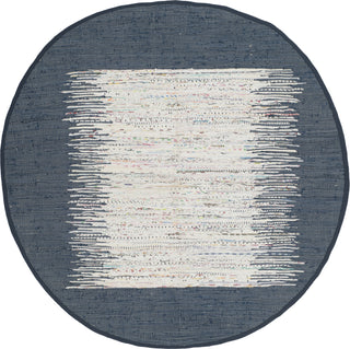 Safavieh Montauk MTK711 Ivory/Navy Area Rug 6' Round