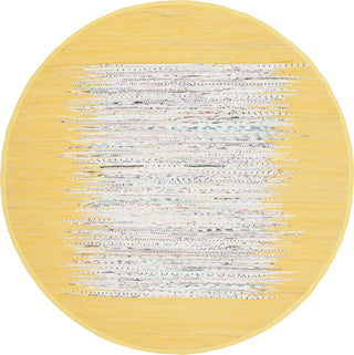 Safavieh Montauk MTK711 Ivory/Yellow Area Rug 6' Round