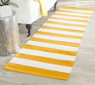 Safavieh Montauk MTK712 Yellow/Ivory Area Rug Room Scene