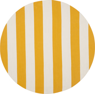 Safavieh Montauk MTK712 Yellow/Ivory Area Rug 6' Round