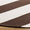 Safavieh Montauk MTK712 Chocolate/Ivory Area Rug Detail