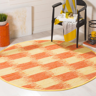 Safavieh Montauk MTK721 Yellow/Orange Area Rug Room Scene