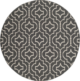 Safavieh Montauk MTK722 Dark Grey/Ivory Area Rug 6' Round