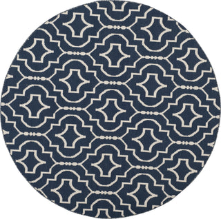 Safavieh Montauk MTK722 Navy/Ivory Area Rug 6' Round