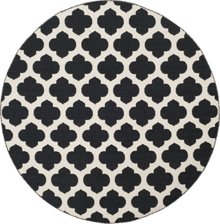 Safavieh Montauk MTK723 Black/Ivory Area Rug Round