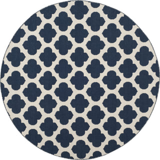 Safavieh Montauk MTK723 Navy/Ivory Area Rug 6' Round