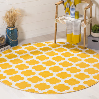 Safavieh Montauk MTK723 Yellow/Ivory Area Rug Room Scene