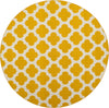 Safavieh Montauk MTK723 Yellow/Ivory Area Rug 6' Round