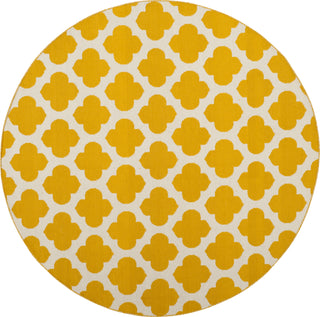 Safavieh Montauk MTK723 Yellow/Ivory Area Rug 6' Round