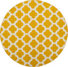 Safavieh Montauk MTK723 Yellow/Ivory Area Rug Round