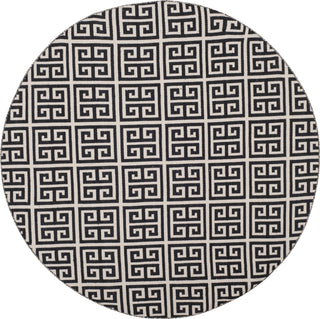 Safavieh Montauk MTK724 Black/Ivory Area Rug Round