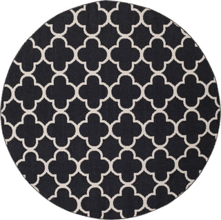 Safavieh Montauk MTK725 Black/Ivory Area Rug Round