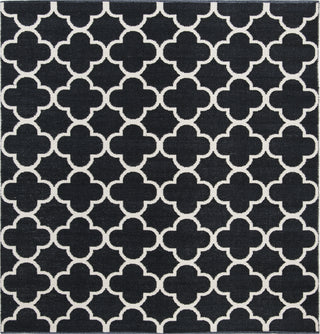 Safavieh Montauk MTK725 Black/Ivory Area Rug 6' Square