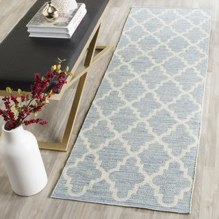 Safavieh Montauk MTK810 Light Blue/Ivory Area Rug Room Scene Feature