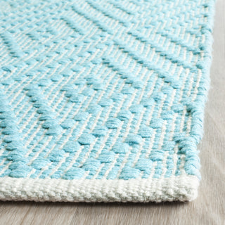 Safavieh Montauk MTK811 Turquoise/Ivory Area Rug Detail