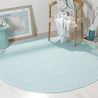 Safavieh Montauk MTK811 Turquoise/Ivory Area Rug Room Scene