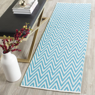 Safavieh Montauk MTK812 Turquoise/Ivory Area Rug Room Scene