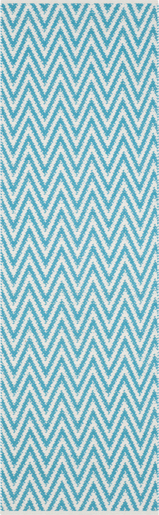 Safavieh Montauk MTK812 Turquoise/Ivory Area Rug 2' 3'' X 7'