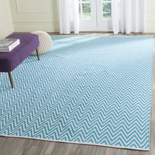 Safavieh Montauk MTK812 Turquoise/Ivory Area Rug Room Scene