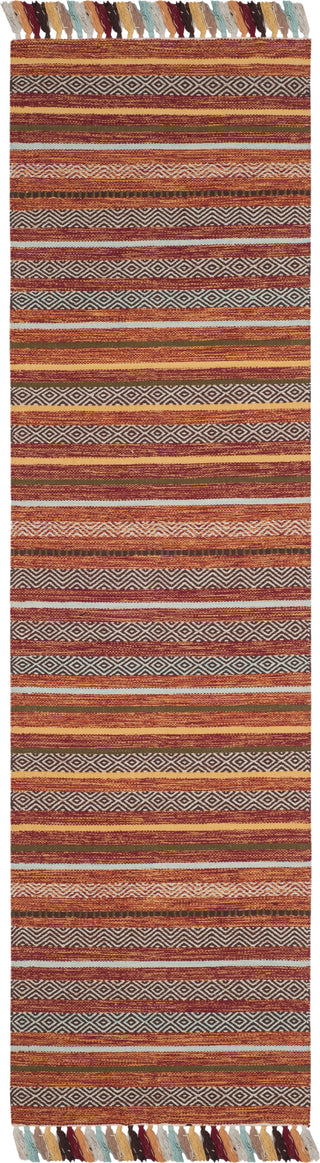 Safavieh Montauk MTK901 Rust/Multi Area Rug 2' 3'' X 8'