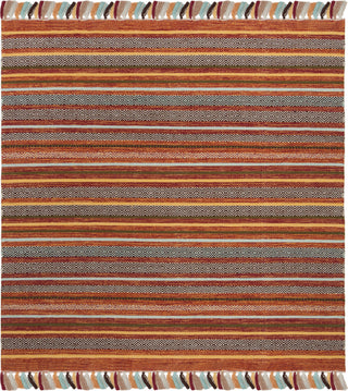 Safavieh Montauk MTK901 Rust/Multi Area Rug 6' Square