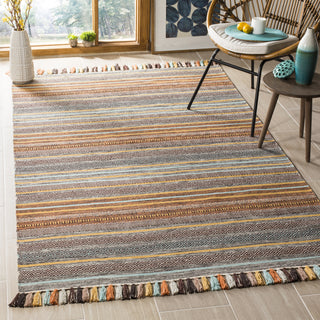 Safavieh Montauk MTK901 Turquoise/Brown Area Rug Room Scene