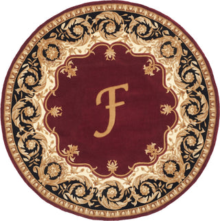 Safavieh Naples 520 Maroon/Beige Area Rug Round