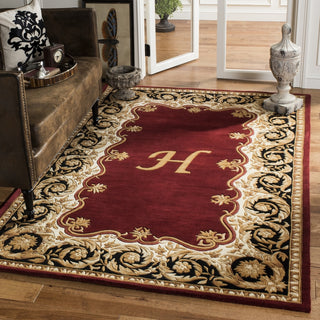 Safavieh Naples 520 Maroon/Beige Area Rug Room Scene Feature