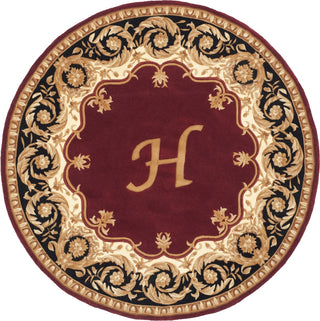 Safavieh Naples 520 Maroon/Beige Area Rug Round