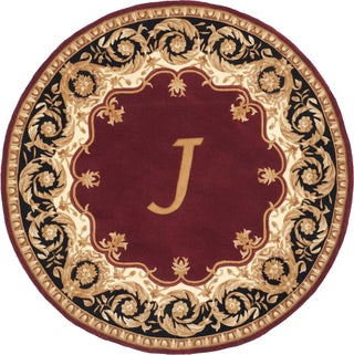 Safavieh Naples 520 Maroon/Beige Area Rug Round