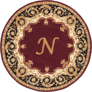 Safavieh Naples 520 Maroon/Beige Area Rug Round