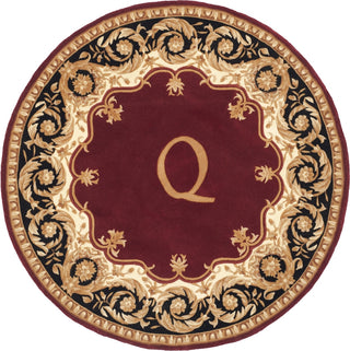 Safavieh Naples 520 Maroon/Beige Area Rug Round