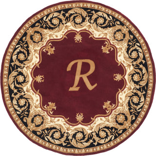 Safavieh Naples 520 Maroon/Beige Area Rug Round