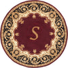 Safavieh Naples 520 Maroon/Beige Area Rug Round