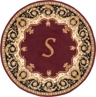 Safavieh Naples 520 Maroon/Beige Area Rug Round