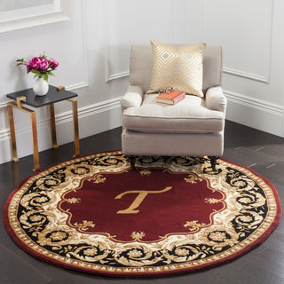 Safavieh Naples 520 Maroon/Beige Area Rug Room Scene Feature