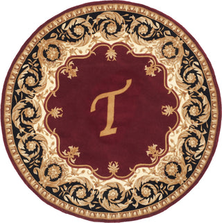 Safavieh Naples 520 Maroon/Beige Area Rug Round