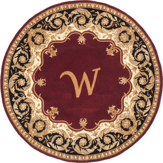 Safavieh Naples 520 Maroon/Beige Area Rug Round