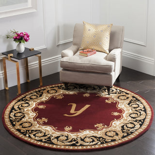 Safavieh Naples 520 Maroon/Beige Area Rug Room Scene Feature