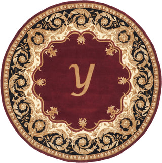 Safavieh Naples 520 Maroon/Beige Area Rug Round