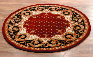 Safavieh Naples Na701 Burgundy/Black Area Rug Round