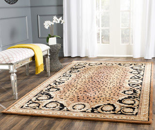 Safavieh Naples Na712 Black/Gold Area Rug Room Scene Feature