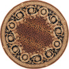 Safavieh Naples Na712 Black/Gold Area Rug Round