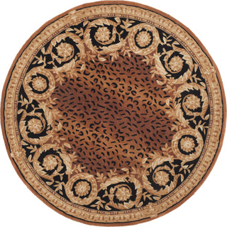 Safavieh Naples Na712 Black/Gold Area Rug Round