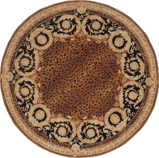 Safavieh Naples Na712 Black/Gold Area Rug Round