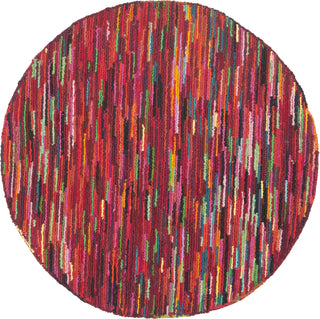 Safavieh Nantucket Pink/Multi Area Rug Round