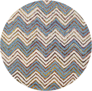 Safavieh Nantucket 601 Beige/Blue Area Rug Round